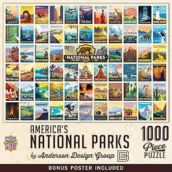 ジグソーパズル 62 National Parks Posters Jigsaw Puzzle 62 National Parks Posters 1000 Piece Jigsaw Puzzle (New